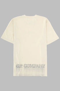 Cream-colored c.p. company men’s shirt con stampa beige featuring a printed design on lightweight fabric