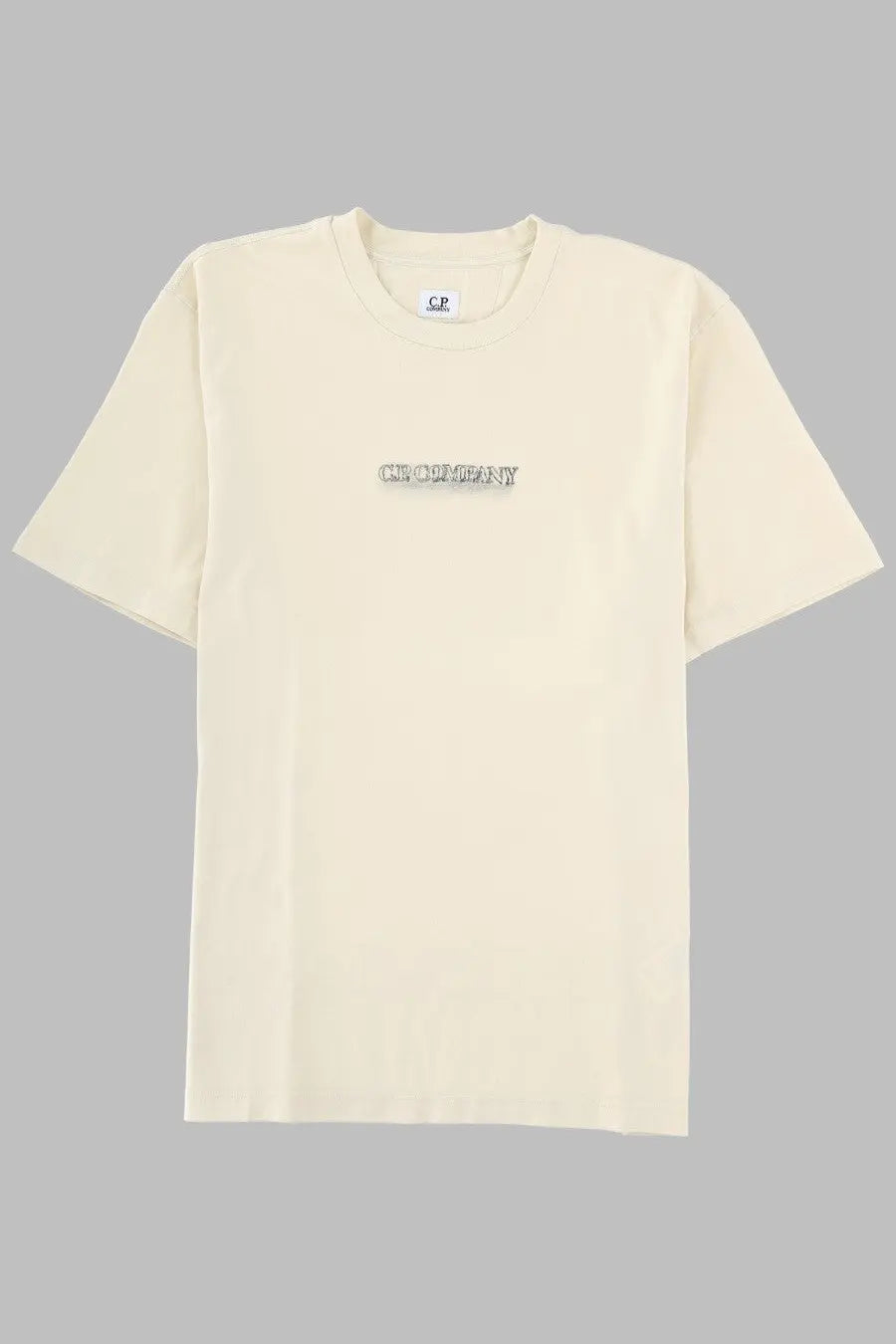 Cream-colored c.p. company men’s shirt con stampa beige featuring a printed design on lightweight fabric