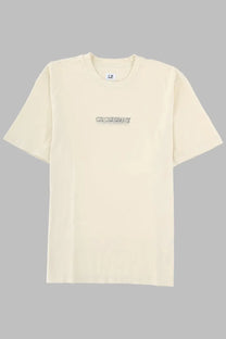 Cream-colored c.p. company men’s shirt con stampa beige featuring a printed design on lightweight fabric