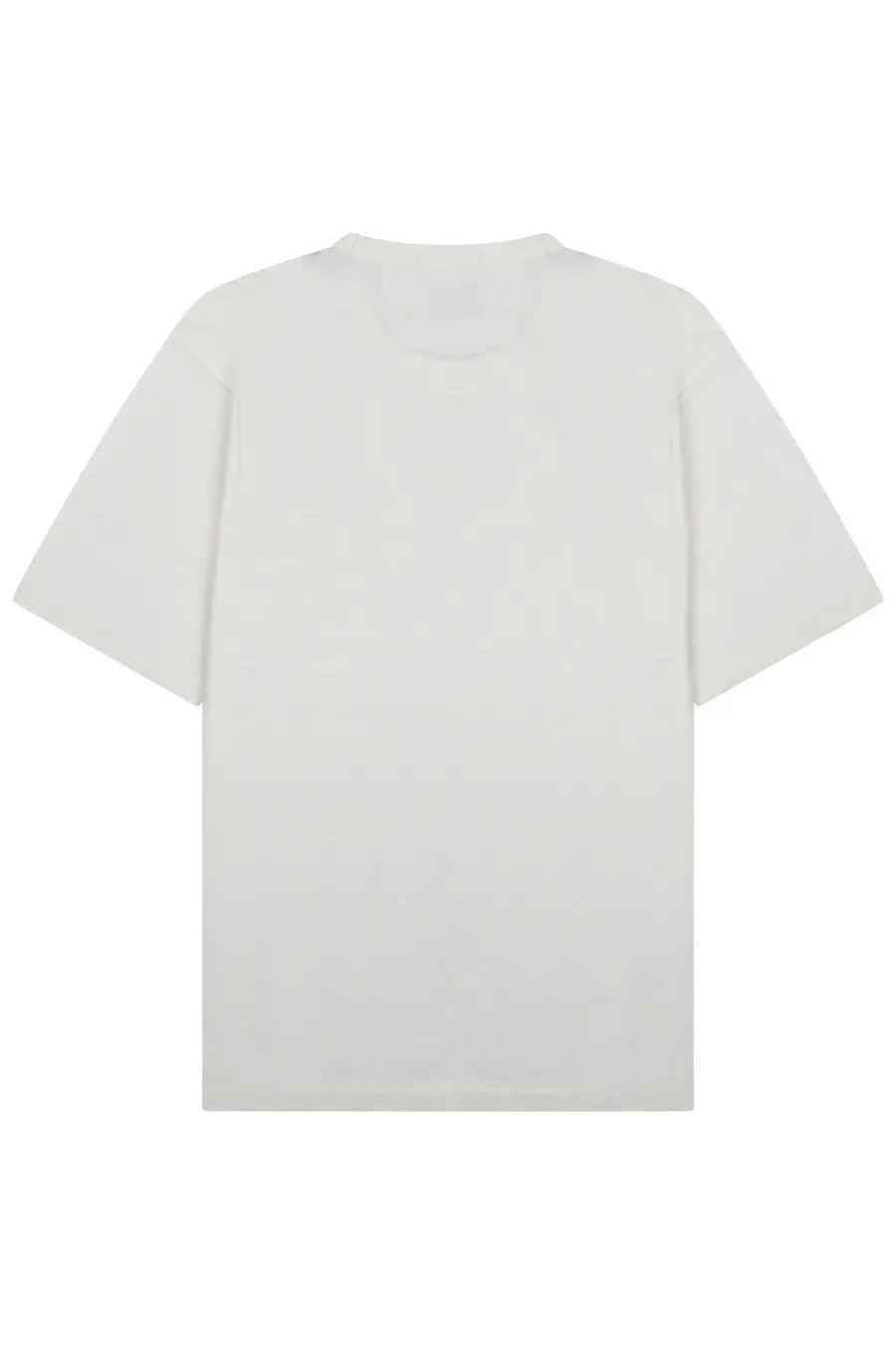 C.P. Company men’s white cotton t-shirt with crew neck and short sleeves for casual wear