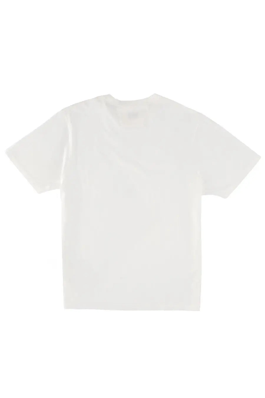 C.P. Company men’s white short-sleeved crew neck cotton shirt front view for casual wear