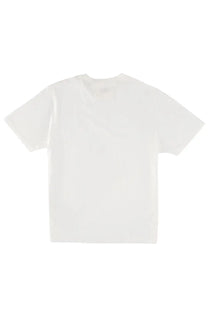 C.P. Company men’s white short-sleeved crew neck cotton shirt front view for casual wear