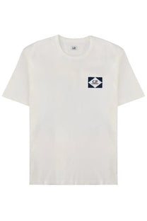 Off-white c.p. company men’s shirt in white featuring lightweight breathable fabric for casual wear