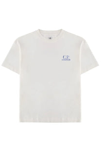 White c.p. company men’s cotton shirt in white showcasing classic design and lightweight fabric for casual wear