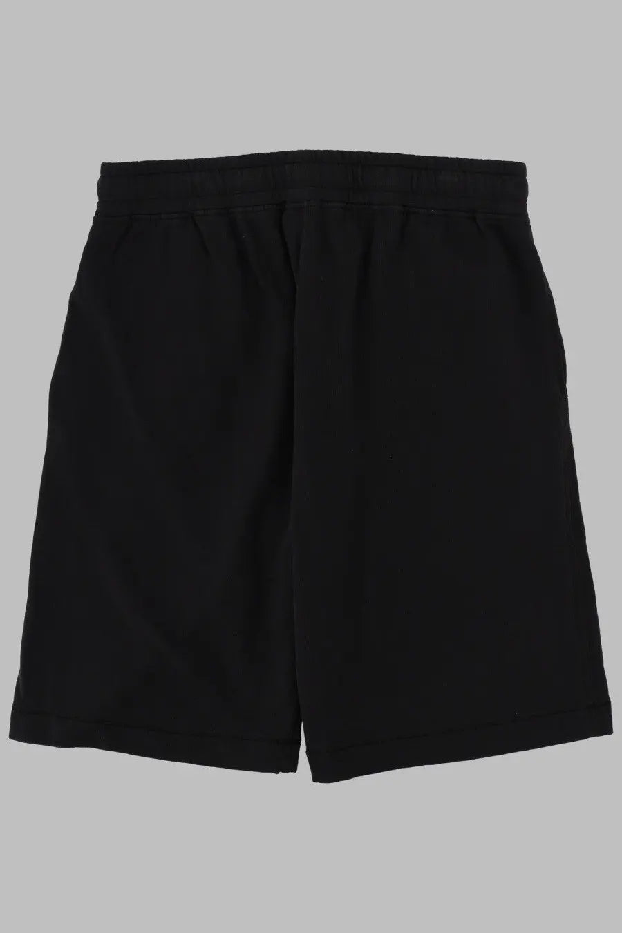 C.p. company men’s black shorts in cotton with elastic waistband and minimalist design for athletic use