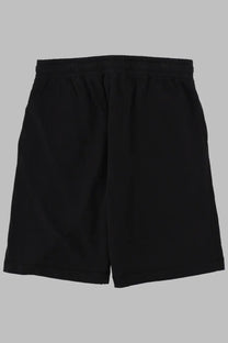 C.p. company men’s black shorts in cotton with elastic waistband and minimalist design for athletic use