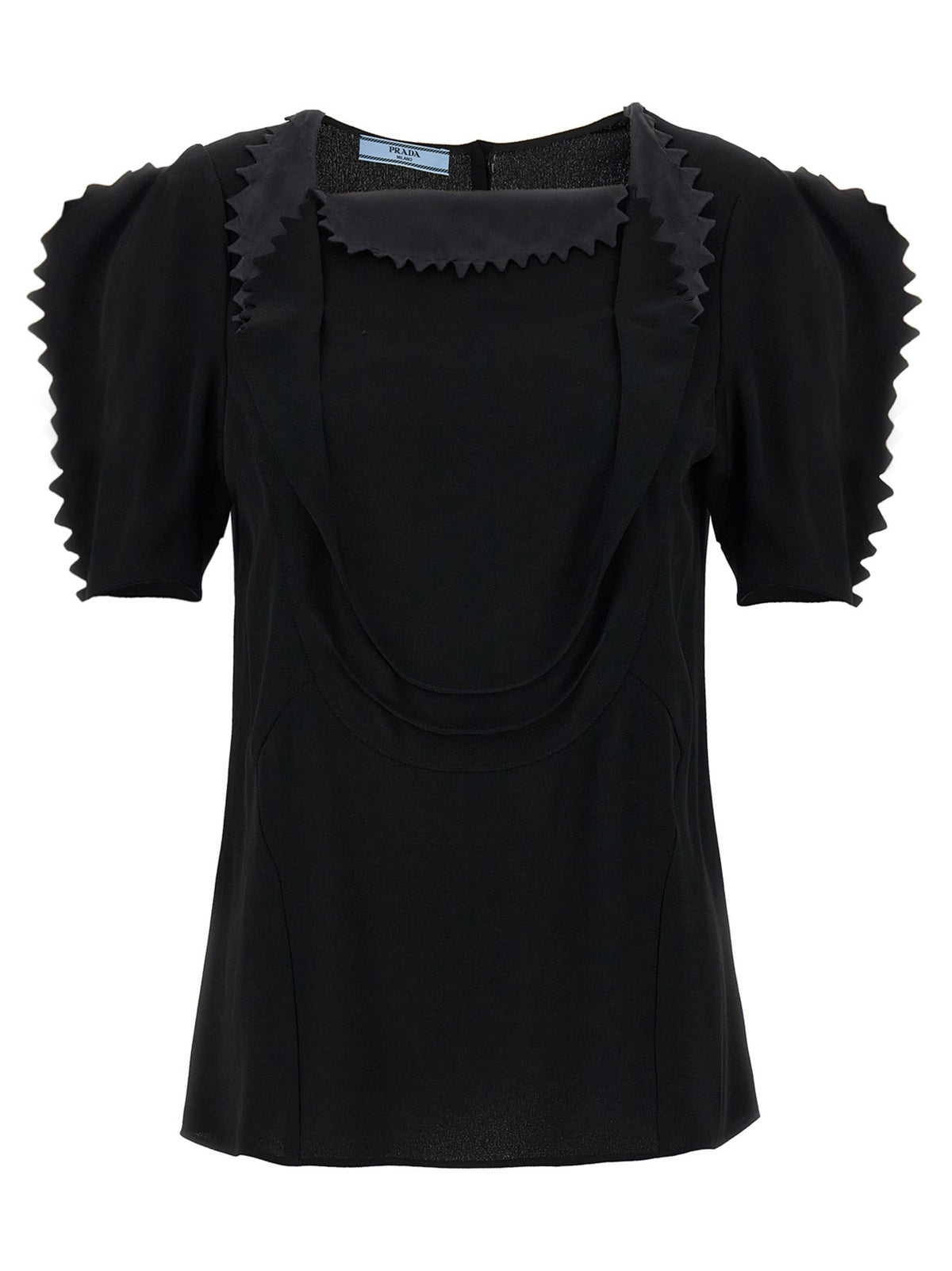 PRADA Cady Crêpe Top Black