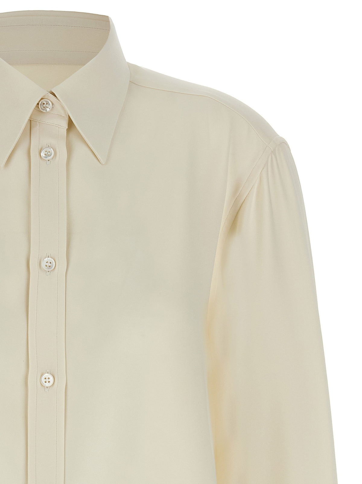 Brioni Cady Silk Shirt White