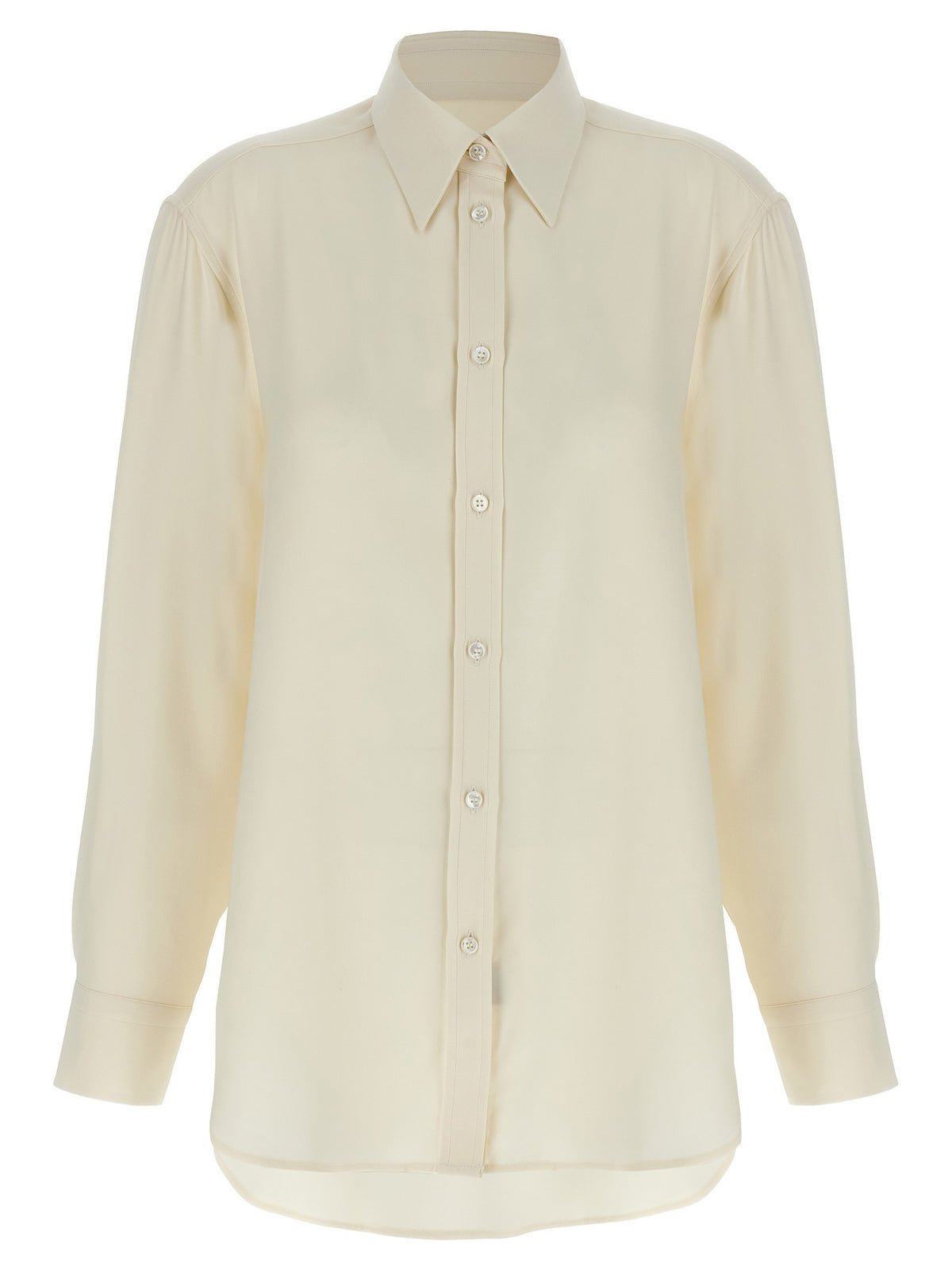 Brioni Cady Silk Shirt White