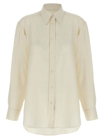 Brioni Cady Silk Shirt White