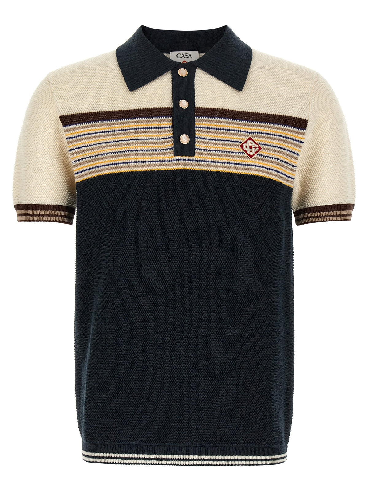 Casablanca Café Culture Polo Shirt Gold