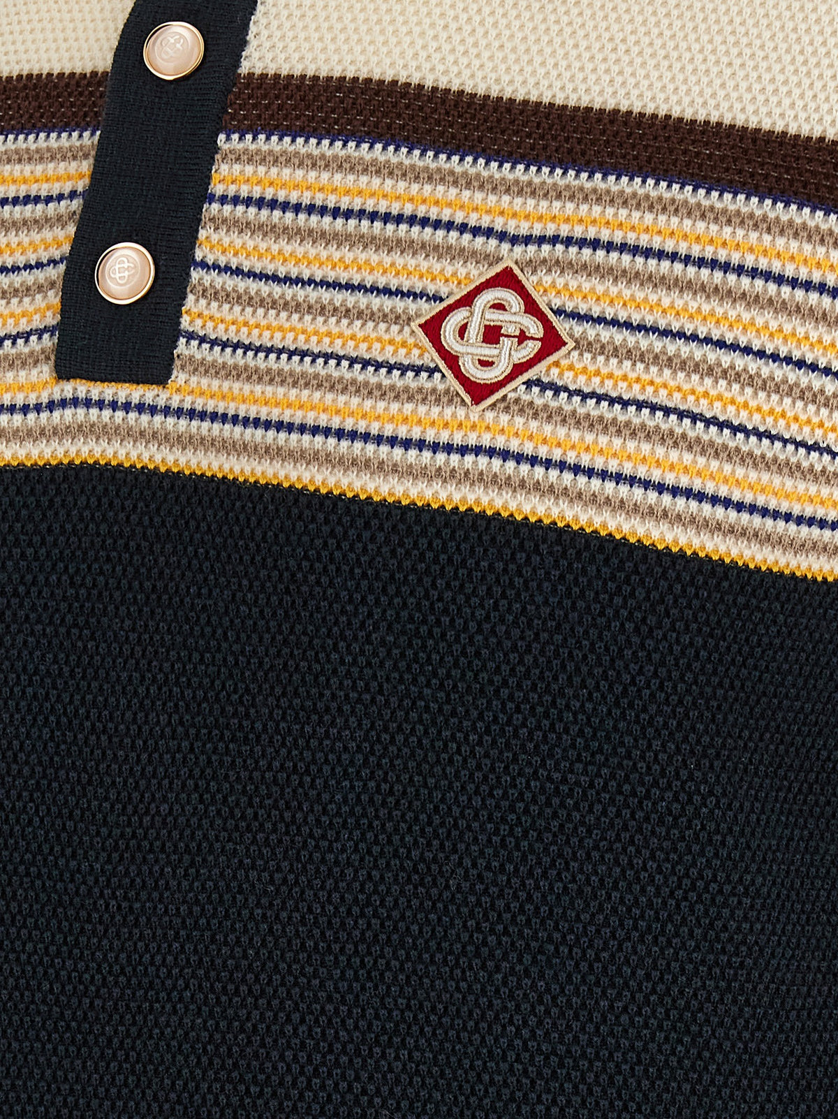 Casablanca Café Culture Polo Shirt Gold