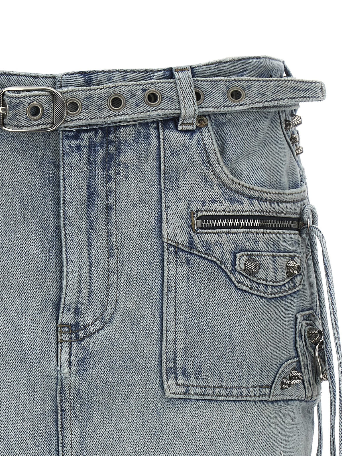 Balenciaga Cagole Mini Skirt Blue