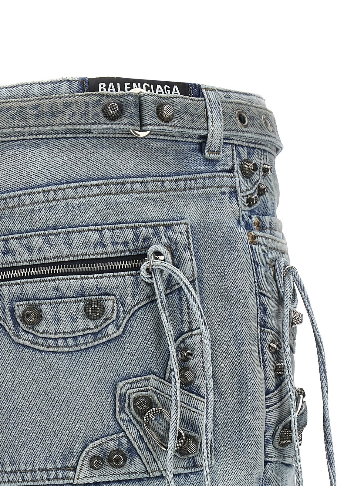 Balenciaga Cagole Mini Skirt Blue