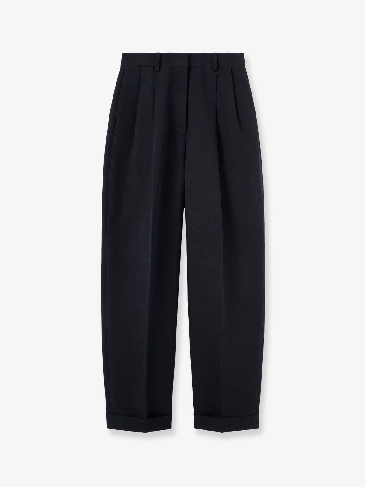 Loro Piana Women's Cale Linen and Cotton Trousers Blue