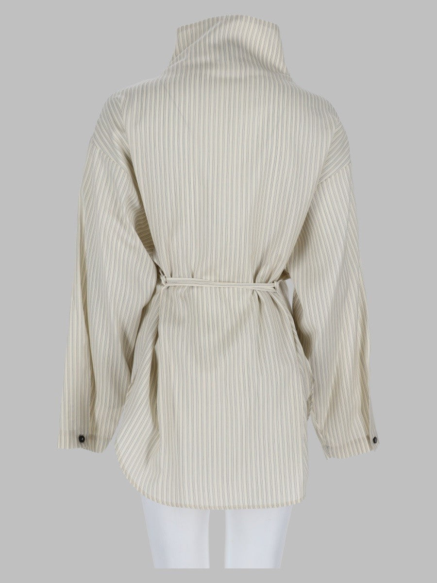Alysi Women's Camicia Con Collo Alto White