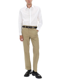 Burberry Men's Camicia Con Finiture Check White