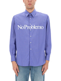 No Problemo Men's Camicia Con Blue