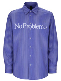 No Problemo Men's Camicia Con Blue