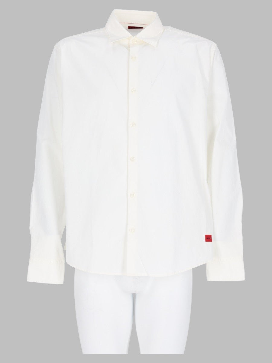 HUGO BOSS Men's Camicia Ermo in Cotone White