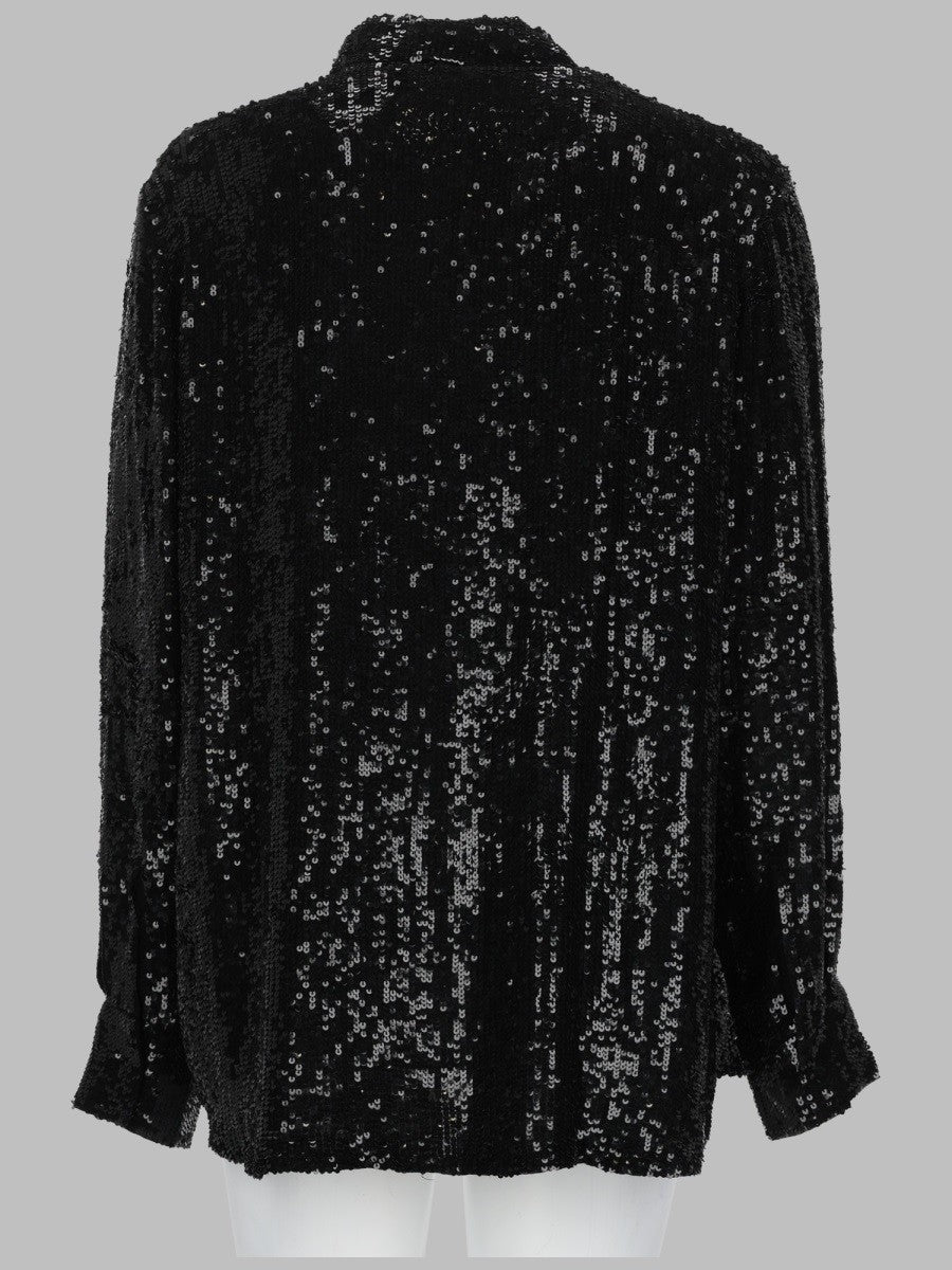 P.A.R.O.S.H Women's Camicia Gadget Con Paillettes Black