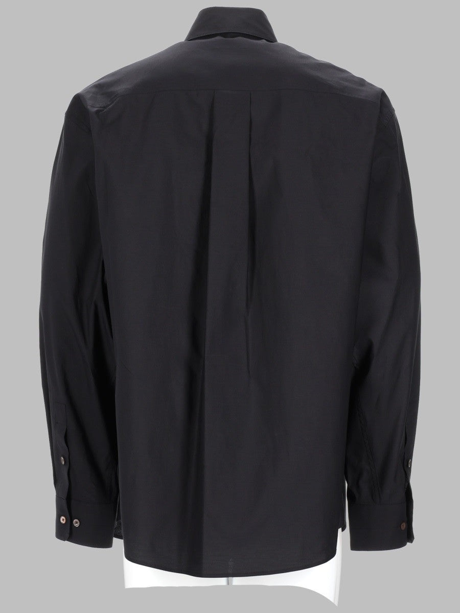 Lemaire Men's Camicia in Cotone Misto Seta Grey