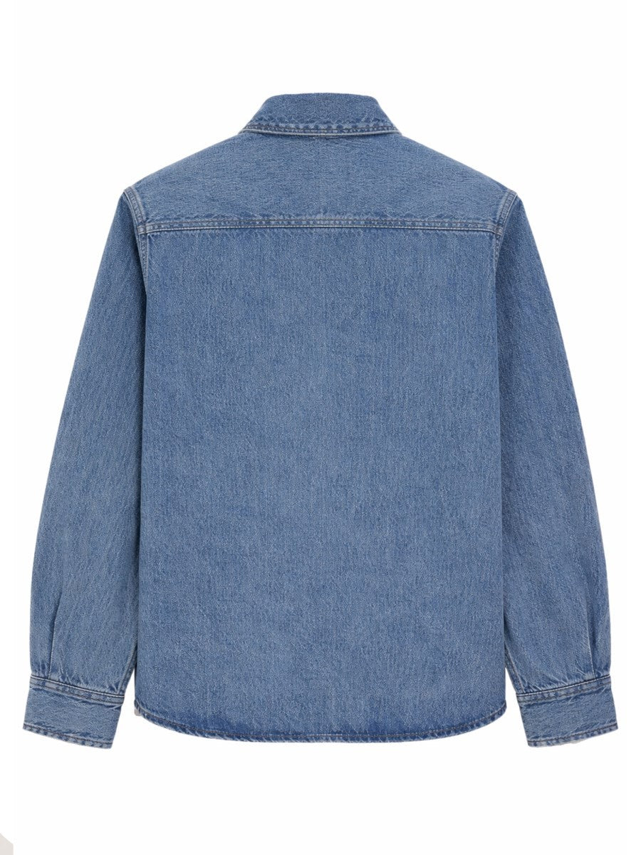 Ami Paris Unisex Camicia in Denim Blue