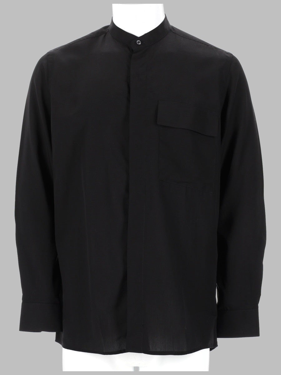 Low Brand Men's Camicia in Lyocell Black