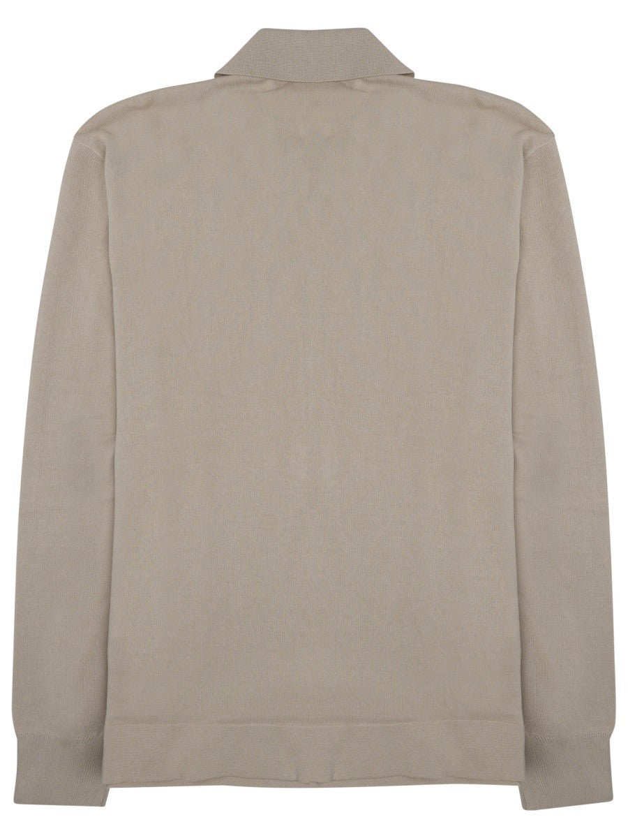 Paolo Pecora Milano Men's Camicia in Maglia DI Cotone Beige