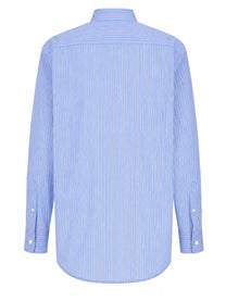 Balenciaga Women's Poplin Technical Ultra Fine Shirt Blue, view 3