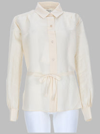 Maison Margiela Women's Camicia in Seta Cotone White