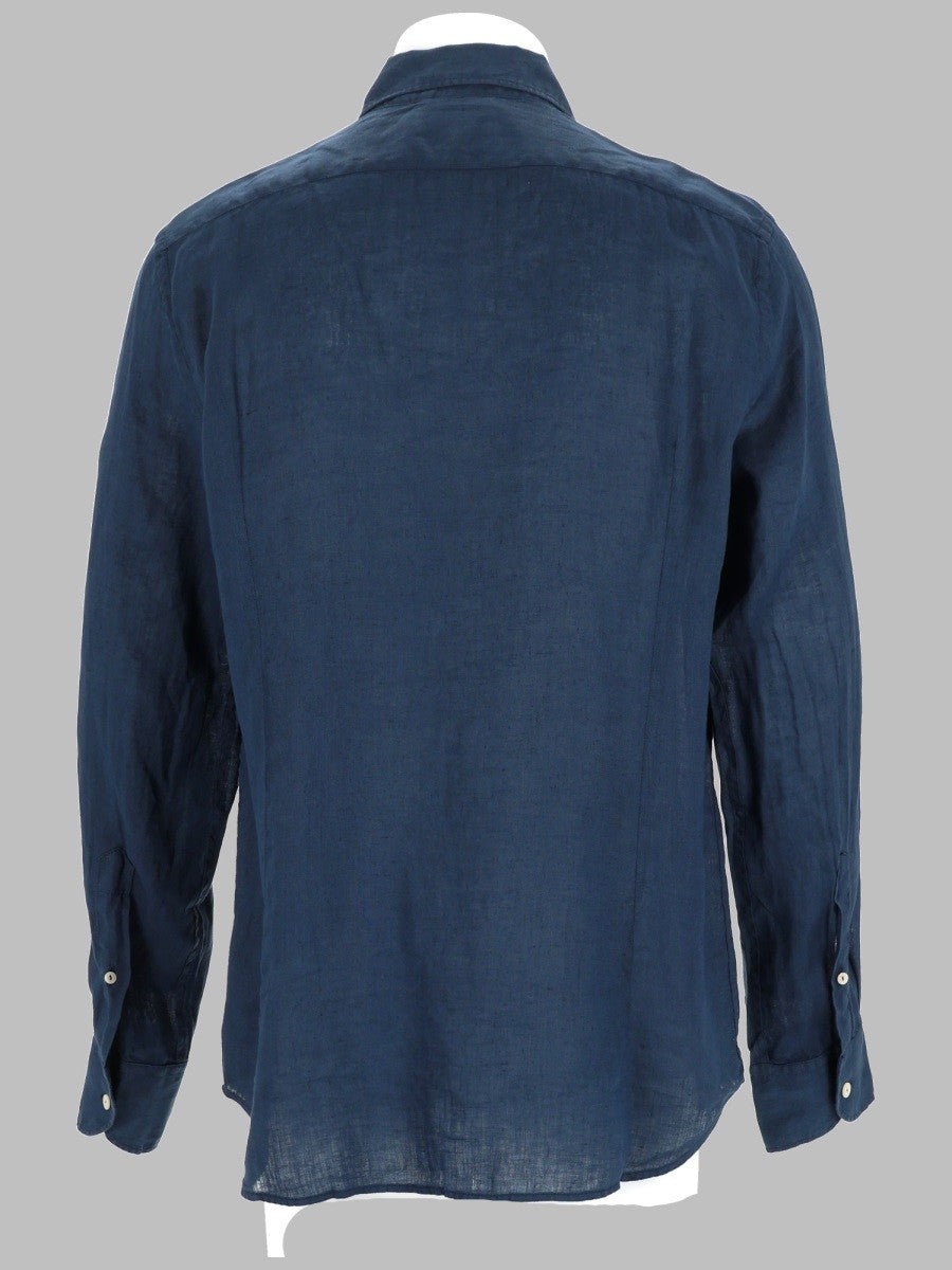 Mc2 Saint Barth Men's Camicia Pamplona in Lino Blue