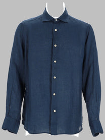 Mc2 Saint Barth Men's Camicia Pamplona in Lino Blue