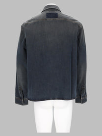 Golden Goose Men's Camicia Slim Fit in Denim Di Cotone Blue