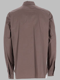 Rick Owens Men's Camicia Work in Popeline Brown