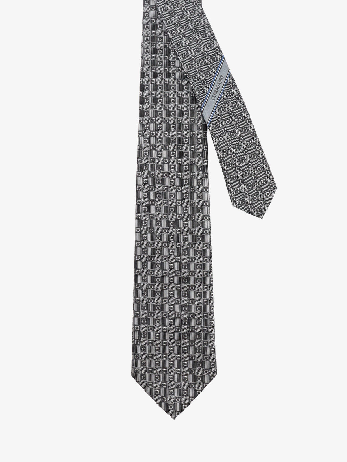 Ferragamo Men's Cannes Silk Tie Grey