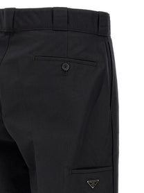 PRADA Canvas Pants Black