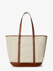 Polo Ralph Lauren Women's Canvas Shopping Bag White