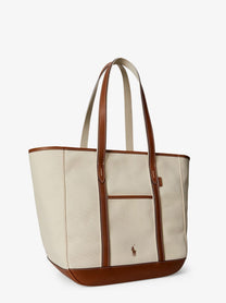 Polo Ralph Lauren Women's Canvas Shopping Bag White
