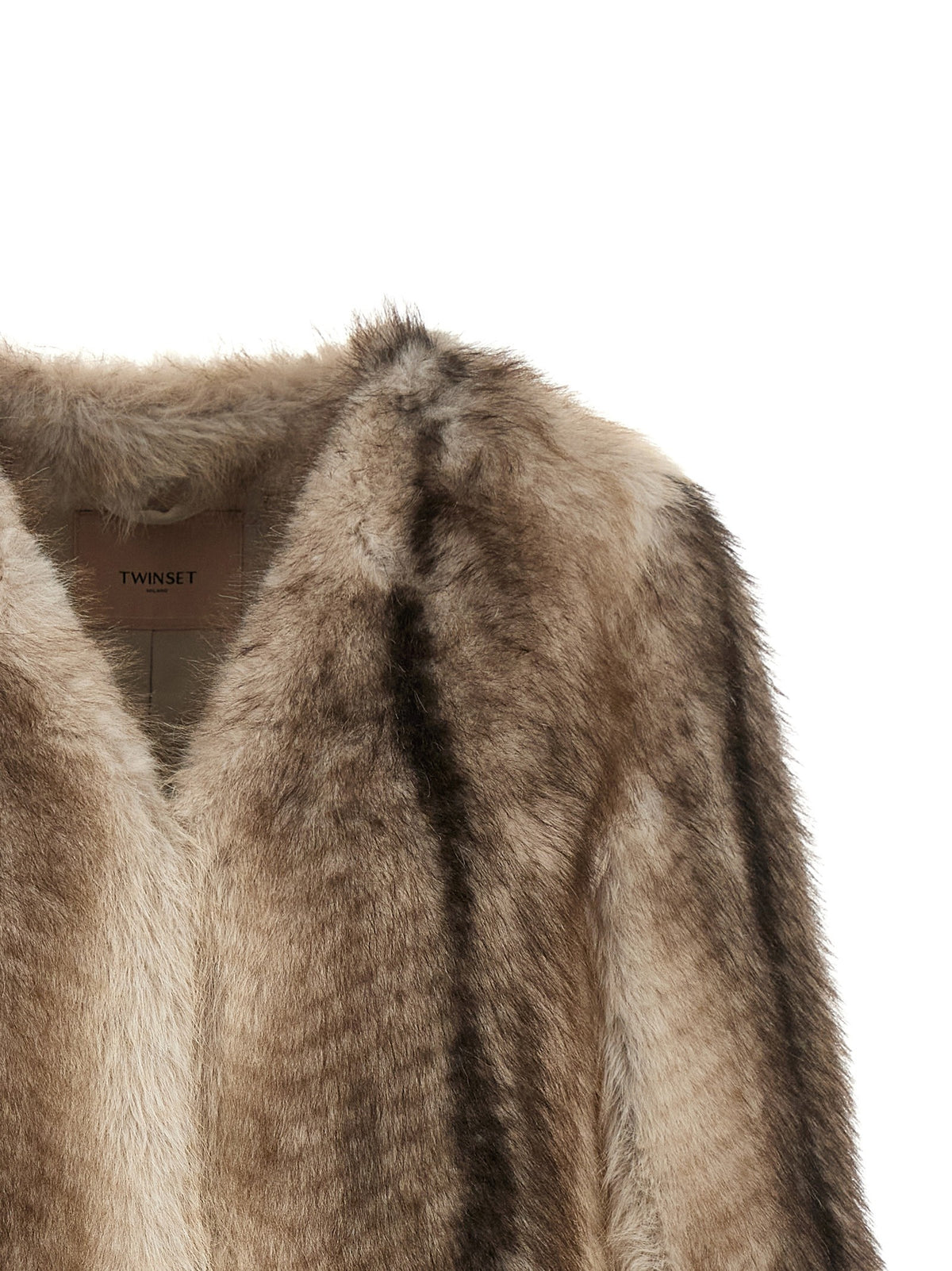 TWINSET Cape Jacket Brown
