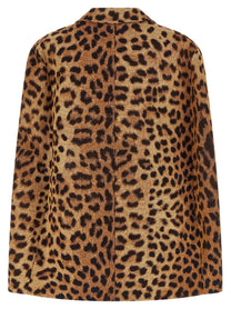 Federica Bonifaci Cape Leopard Blazer Beige