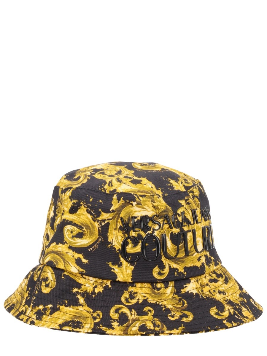 Versace Jeans Couture Men's Cappello Con Stampa Wave Black