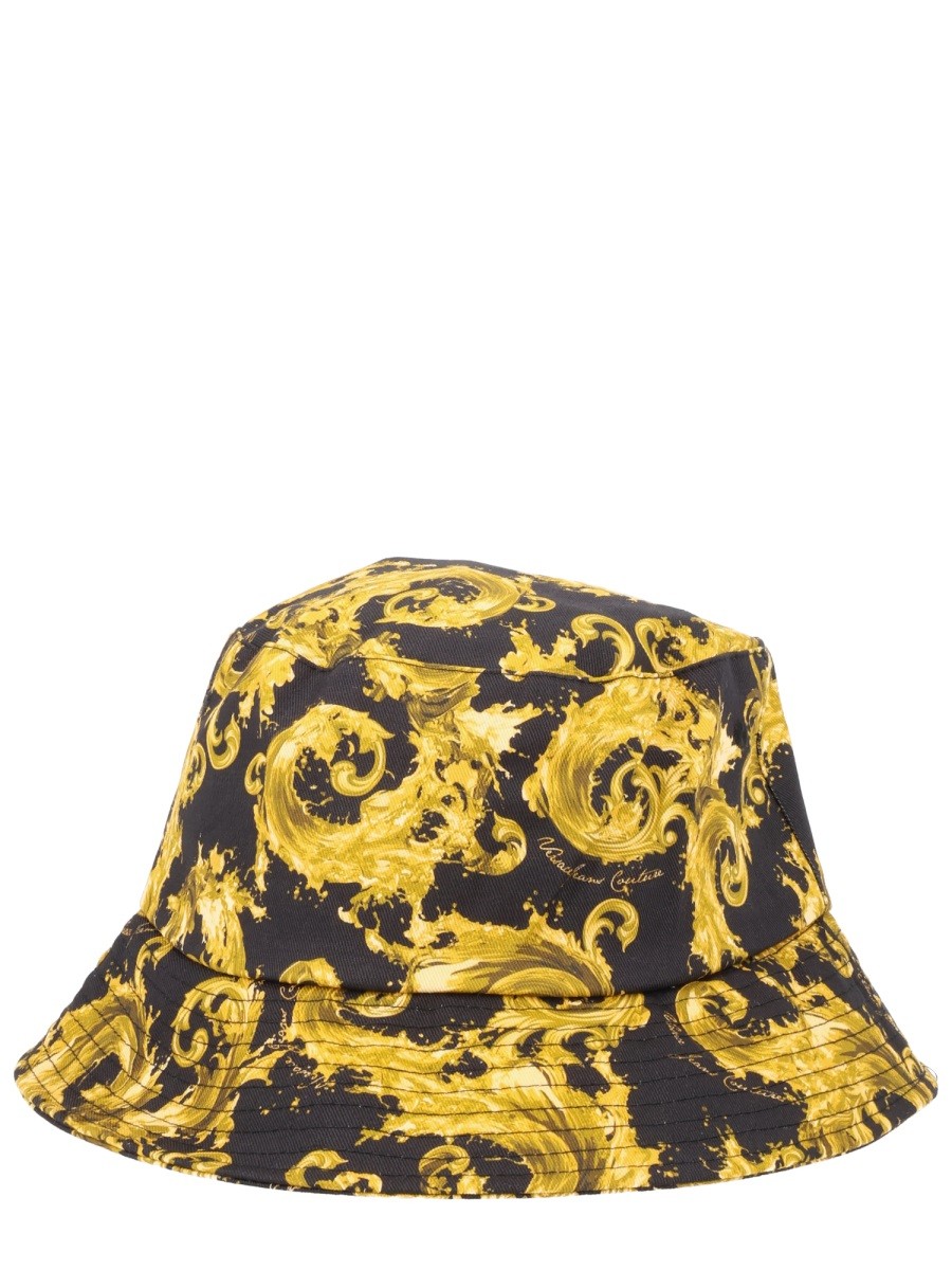 Versace Jeans Couture Men's Cappello Con Stampa Wave Black