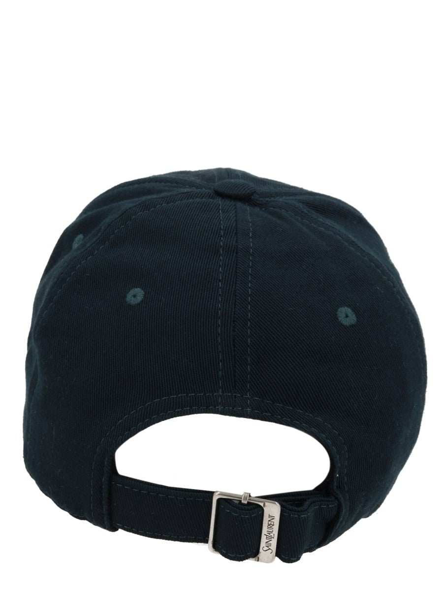 Saint Laurent Men's Cappello Da Baseball College Green