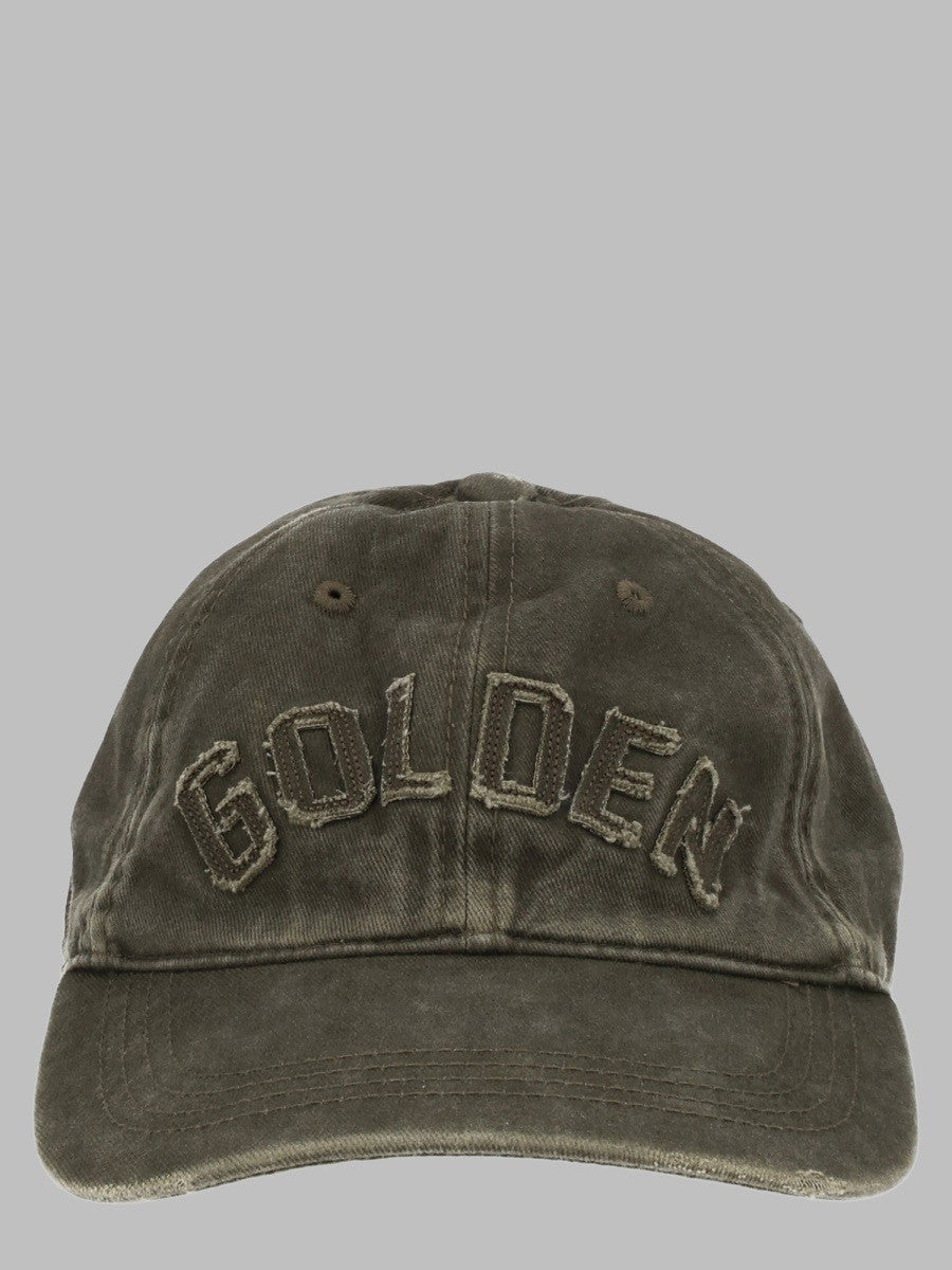Golden Goose Men's Cappello DA Baseball Con Patch Brown