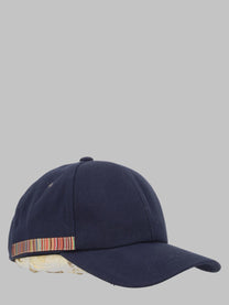 Paul Smith Men's Cappello DA Baseball Signature Stripe Blue
