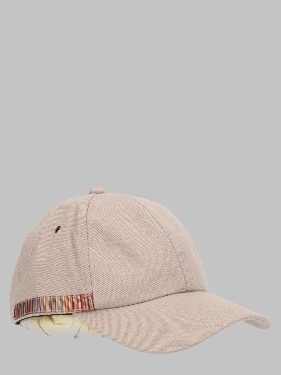 Paul Smith Men's Cappello DA Baseball Signature Stripe Beige
