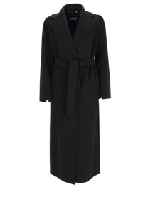 S MAX MARA Women's Cappotto Vestaglia in Drap Di Lana Black