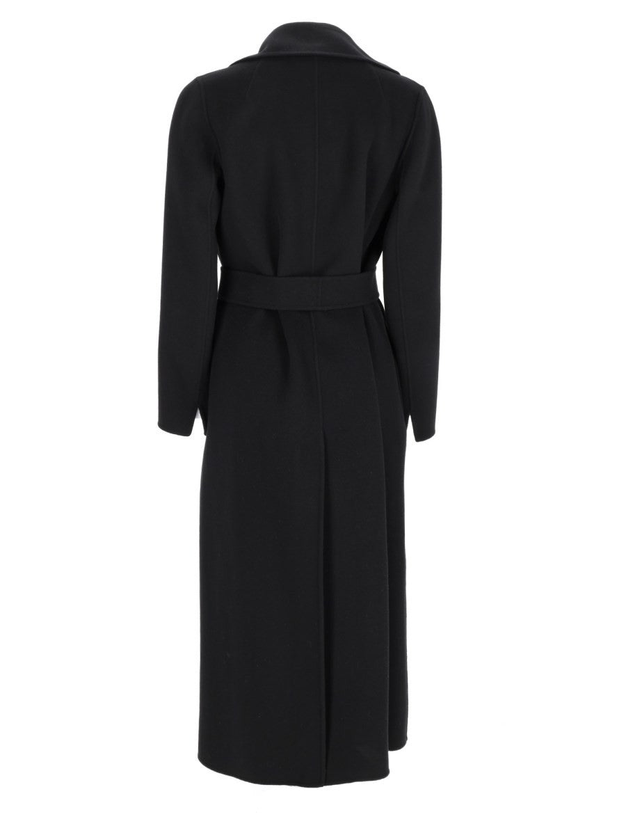 S MAX MARA Women's Cappotto Vestaglia in Drap Di Lana Black