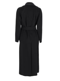S MAX MARA Women's Cappotto Vestaglia in Drap Di Lana Black